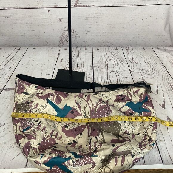 Lesportsac Hobo Bag Animal Print Bird Nature Floral Multicolor Large - Picture 9 of 13